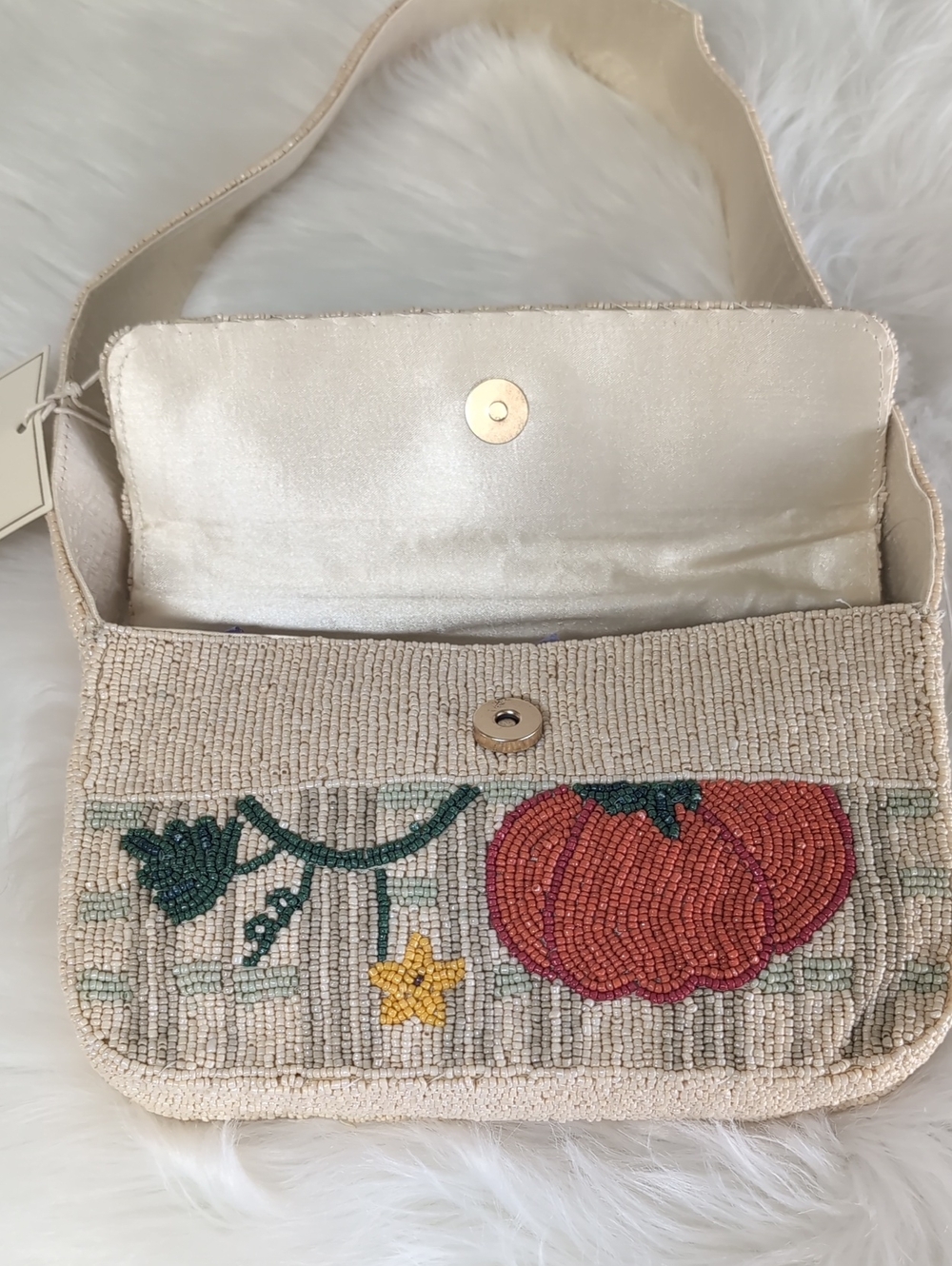 SOL and MER Autumn Pumpkin Patch Beaded Shoulder Bag ๐๐ - Picture 9 of 12